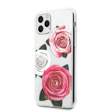 Заредете изображение във визуализатора на галерията – Guess GUHCN58ROSTRT iPhone 11 Pro transparent hardcase Flower Desire Pink &amp; White Rose
