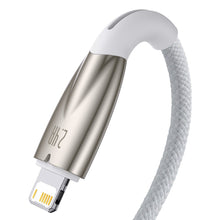 Заредете изображение във визуализатора на галерията – Baseus Glimmer Series cable with fast charging USB-A - Lightning 480Mb/s 2.4A 1m white
