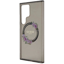 Заредете изображение във визуализатора на галерията – Guess IML Flowers Wreath MagSafe case for Samsung Galaxy S24 Ultra - black

