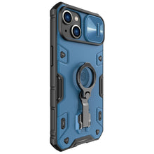 Заредете изображение във визуализатора на галерията – Nillkin CamShield Armor Pro Case Cover iPhone 14 Plus Armor Cover with Camera Cover Ring Stand Blue
