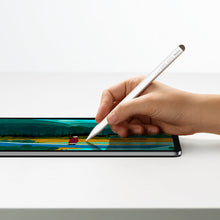 Заредете изображение във визуализатора на галерията – Baseus Smooth Writing Active Stylus Pen for iPad / iPad Pro / iPad Air with Cap for Capacitive screens white (SXBC040002)
