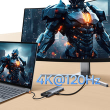 Заредете изображение във визуализатора на галерията – HUB 10in1 Baseus Metal Gleam Series II USB-C to HDMI 4K 120Hz / HDMI 4K 60Hz / USB-A 10Gb/s / 2xUSB-A 480Mb/s / USB-C 10Gb/s / RJ45 / SD / TF / USB-C PD - gray

