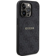 Заредете изображение във визуализатора на галерията – Original faceplate case GUESS GUHMP15XG4GFRK for iPhone 15 Pro Max (Magsafe / 4G Ring classic logo / black)
