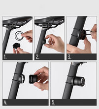 Заредете изображение във визуализатора на галерията – Wozinsky LED rear bicycle light with micro USB red light 5 modes black (WRBLB2)
