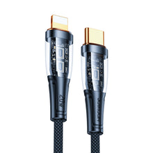 Заредете изображение във визуализатора на галерията – Joyroom fast charging cable with smart switch USB-C - Lightning 20W 1.2m black (S-CL020A3)
