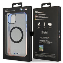 Заредете изображение във визуализатора на галерията – Case BMW BMHMP14SHTGE iPhone 14 6.1" grey/grey hardcase Gradient Bumper MagSafe
