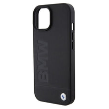 Заредете изображение във визуализатора на галерията – Original Case BMW Magsafe Signature Logo Imprint BMHMP15SSLLBK for Iphone 15 black
