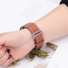 Заредете изображение във визуализатора на галерията – HOCO strap for Apple Watch 38/40/41mm Elegant leather WA17 brown
