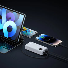 Заредете изображение във визуализатора на галерията – Baseus Adaman2 power bank with digital display 2x USB-A / 1x USB-C 10000mAh 30W - white
