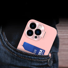 Заредете изображение във визуализатора на галерията – Leather Stand Case case for iPhone 14 cover card wallet with stand pink
