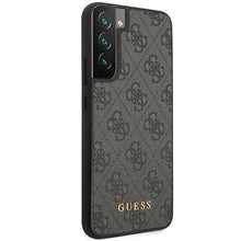 Заредете изображение във визуализатора на галерията – Guess GUHCS23SG4GFGR S23 S911 grey/grey hardcase 4G Metal Gold Logo

