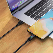 Заредете изображение във визуализатора на галерията – Acefast C7-04 USB-A USB-C 60W 1.2m cable with display - black
