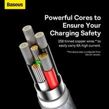 Заредете изображение във визуализатора на галерията – BASEUS cable USB A to Type C Power Delivery 100W Glimmer Series CADH000602 2m white
