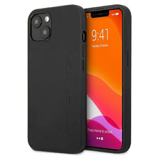 Заредете изображение във визуализатора на галерията – AMG AMHCP13MDOLBK iPhone 13 6,1" czarny/black hardcase Leather Hot Stamped
