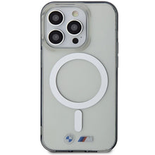 Заредете изображение във визуализатора на галерията – BMW Silver Ring MagSafe case for iPhone 15 Pro - transparent
