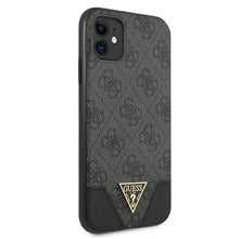 Заредете изображение във визуализатора на галерията – Original Case GUESS 4G Triangle Collection Hardcase GUHCN61PU4GHBK for Iphone 11 Grey
