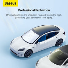 Заредете изображение във визуализатора на галерията – BASEUS CoolRide Doubled-Layered Windshield Sun Shade Umbrella Pro Small Cluster Black C20656100111-00
