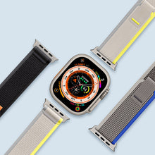Заредете изображение във визуализатора на галерията – Velcro Sports Strap for Apple Watch 8 / 7 / 6 / SE / 5 / 4 / 3 / 2 / 1 (38, 40, 41 mm) Dux Ducis Strap YJ Version - Blue Gray
