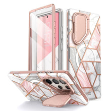 Заредете изображение във визуализатора на галерията – Cosmo Mag Supcase case with MagSafe for Samsung Galaxy S24 Ultra - pink marble
