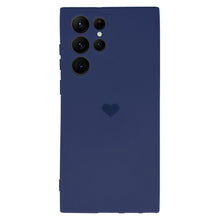 Заредете изображение във визуализатора на галерията – Vennus Silicone Heart Case for Samsung Galaxy S22 Ultra design 1 navy
