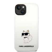 Заредете изображение във визуализатора на галерията – Karl Lagerfeld KLHMP14SSNCHBCH iPhone 14 6.1" hardcase white/white Silicone Choupette MagSafe
