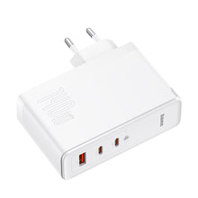 Заредете изображение във визуализатора на галерията – Baseus GaN5 Pro fast charger 2xUSB-C + USB 140W EU white (CCGP100202)

