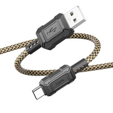 Заредете изображение във визуализатора на галерията – HOCO cable USB to Type C 3A Leader X94 gold
