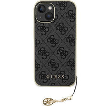 Заредете изображение във визуализатора на галерията – Guess 4G Charms Collection case for iPhone 15 - gray
