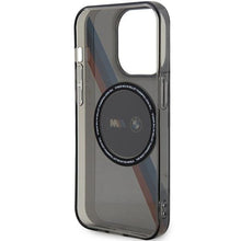 Заредете изображение във визуализатора на галерията – Case BMW BMHMP14XHDTK iPhone 14 Pro Max 6.7" grey/grey hardcase Tricolor Stripes MagSafe
