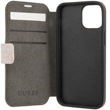 Заредете изображение във визуализатора на галерията – Original Case GUESS book 4G Metal Logo GUBKP15S4GMGPI for Iphone 13/14/15 pink
