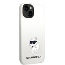 Заредете изображение във визуализатора на галерията – Karl Lagerfeld KLHMP14SSNCHBCH iPhone 14 6.1" hardcase white/white Silicone Choupette MagSafe
