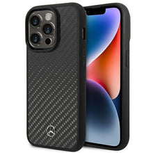 Заредете изображение във визуализатора на галерията – Mercedes MEHMP14LRCABK iPhone 14 Pro 6.1" black/black carbon hardcase Dynamic Line
