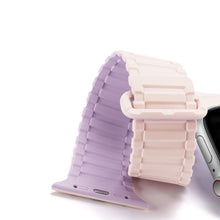 Заредете изображение във визуализатора на галерията – Dux Ducis Strap (Armor Version) Strap for Apple Watch Ultra, SE, 8, 7, 6, 5, 4, 3, 2, 1 (49, 45, 44, 42 mm) Silicone Magnetic Band Bracelet Pink Purple
