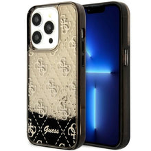 Заредете изображение във визуализатора на галерията – Original Case GUESS Liquid Glitter 4G Transculent GUHCP14LLC4PSGK for Iphone 14 Pro black
