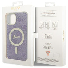 Заредете изображение във визуализатора на галерията – Guess GUHMP14MH4STU iPhone 14 Plus 6.7" purple/purple hardcase 4G MagSafe
