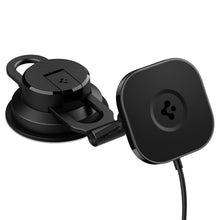 Заредете изображение във визуализатора на галерията – SPIGEN ITS35W-3 Onetap Pro 3 Magnetic Magsafe Windshield &amp; Dashboard Car Mount Wireless Charger black
