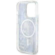 Заредете изображение във визуализатора на галерията – Guess GUHMP14XHLEOPWB iPhone 14 Pro Max 6.7" blue/blue hardcase Leopard MagSafe
