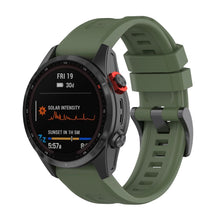 Заредете изображение във визуализатора на галерията – Wristband for smartwatch Garmin FENIX 3 / 3HR / 5X / 6X / 6X PRO / 7X / 7X PRO dark green (4)
