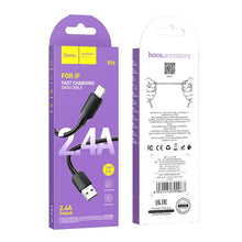 Заредете изображение във визуализатора на галерията – HOCO cable USB do Iphone Lightning 8-pin Hyper 2,4A X96 black
