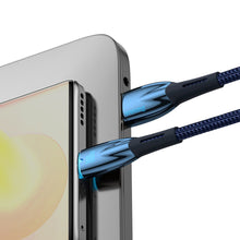 Заредете изображение във визуализатора на галерията – BASEUS cable USB A to Type C Power Delivery 100W Glimmer Series CADH000503 2m blue
