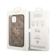 Заредете изображение във визуализатора на галерията – Original Case GUESS 4G Big Metal Logo GUHCP15M4GMGBR for Iphone 15 Plus brown
