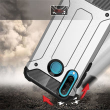 Заредете изображение във визуализатора на галерията – Hybrid Armor Case Tough Rugged Cover for Huawei P30 Lite silver
