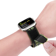 Заредете изображение във визуализатора на галерията – Dux Ducis Strap (Outdoor Version) strap for Apple Watch Ultra, SE, 8, 7, 6, 5, 4, 3, 2, 1 (49, 45, 44, 42 mm) nylon band bracelet black and green

