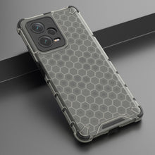 Заредете изображение във визуализатора на галерията – Honeycomb case for Xiaomi Redmi Note 12 Pro+ armored hybrid cover black

