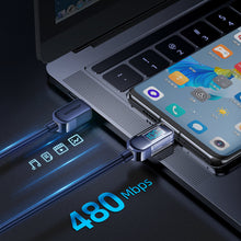 Заредете изображение във визуализатора на галерията – Joyroom USB C - USB C 100W cable for fast charging and data transfer 1.2 m blue (S-CC100A4)
