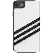 Заредете изображение във визуализатора на галерията – Adidas OR Booklet Case PU iPhone 6 / 6s / 7 / 8 / SE2020 / SE2022 white/white 39158
