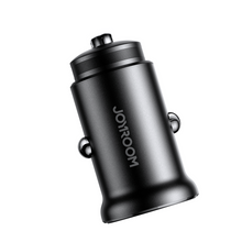 Заредете изображение във визуализатора на галерията – Joyroom JR-CCN06 30W 2x USB-C mini car charger metal - black
