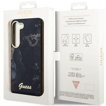 Заредете изображение във визуализатора на галерията – Guess GUHCS23SHTMRSK S23 S911 black/black hardcase Golden Marble Collection
