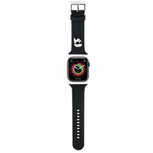 Заредете изображение във визуализатора на галерията – Karl Lagerfeld 3D Rubber Karl Head strap for Apple Watch 38/40/41mm - black
