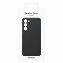 Заредете изображение във визуализатора на галерията – Samsung Leather Cover case for Samsung Galaxy S23+ case made of natural leather black (EF-VS916LBEGWW)
